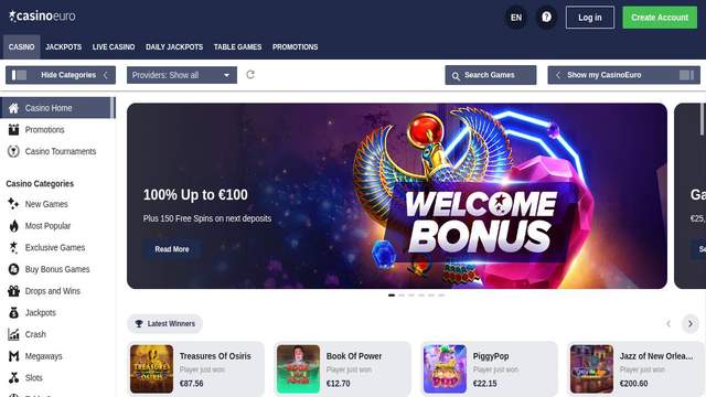 CasinoEuro casino screenshot